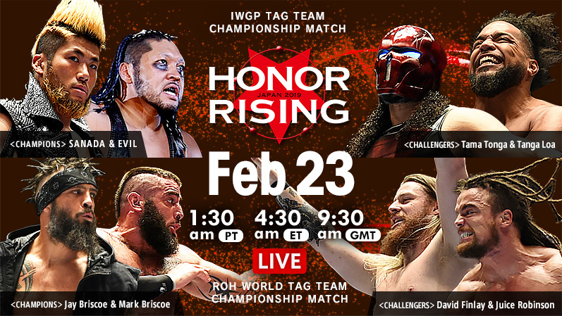 NJPW-ROH Honor Rising night two results: Tag team titles on the line