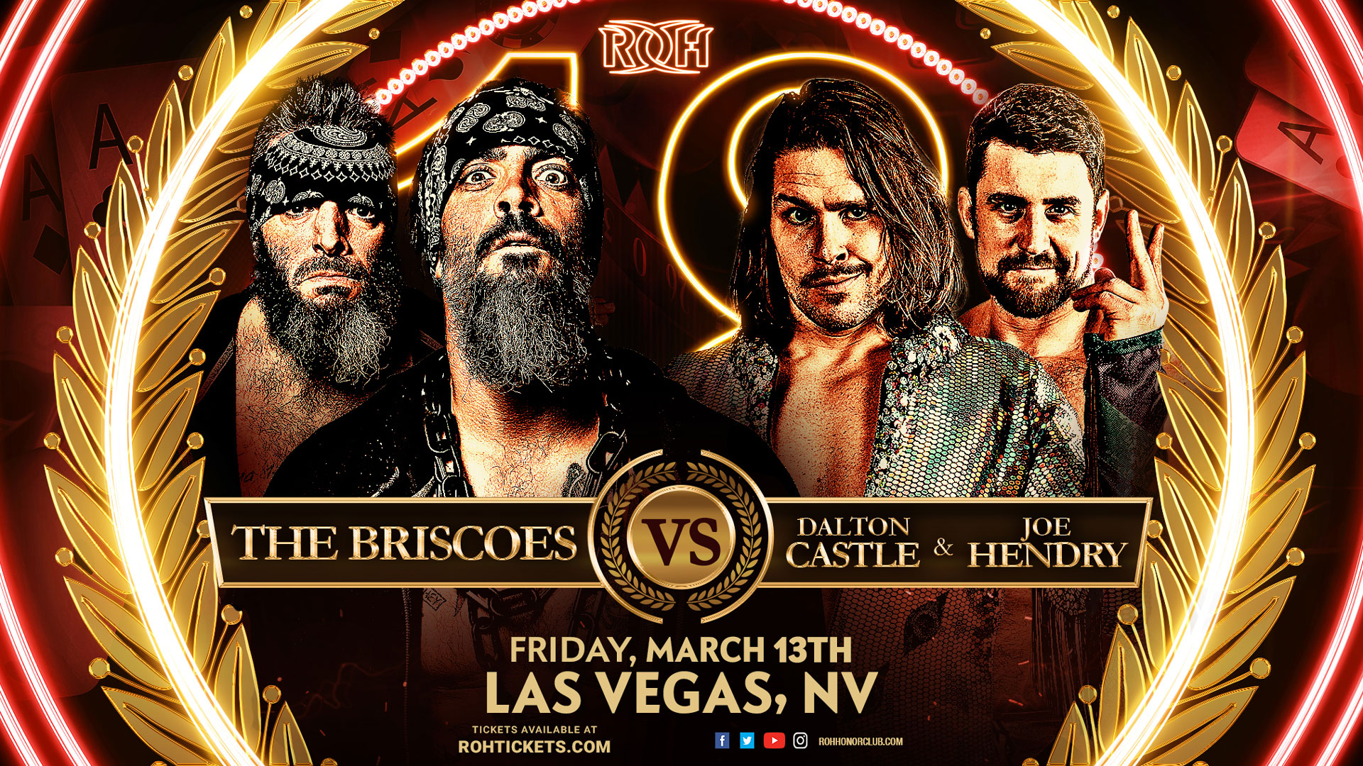 Updated cards for ROH 18th Anniversary and Past vs. Present