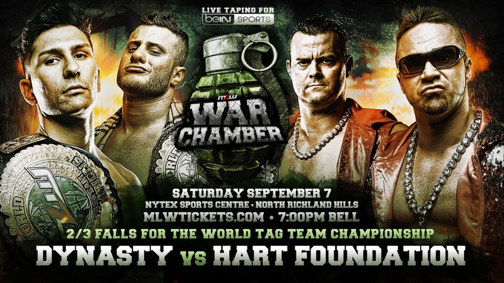 Two-out-of-three falls Tag Team title match set for MLW tapings