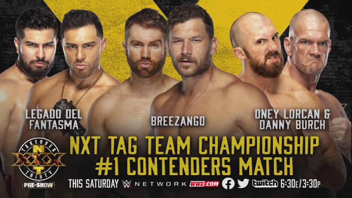Pre-show match set for NXT TakeOver XXX