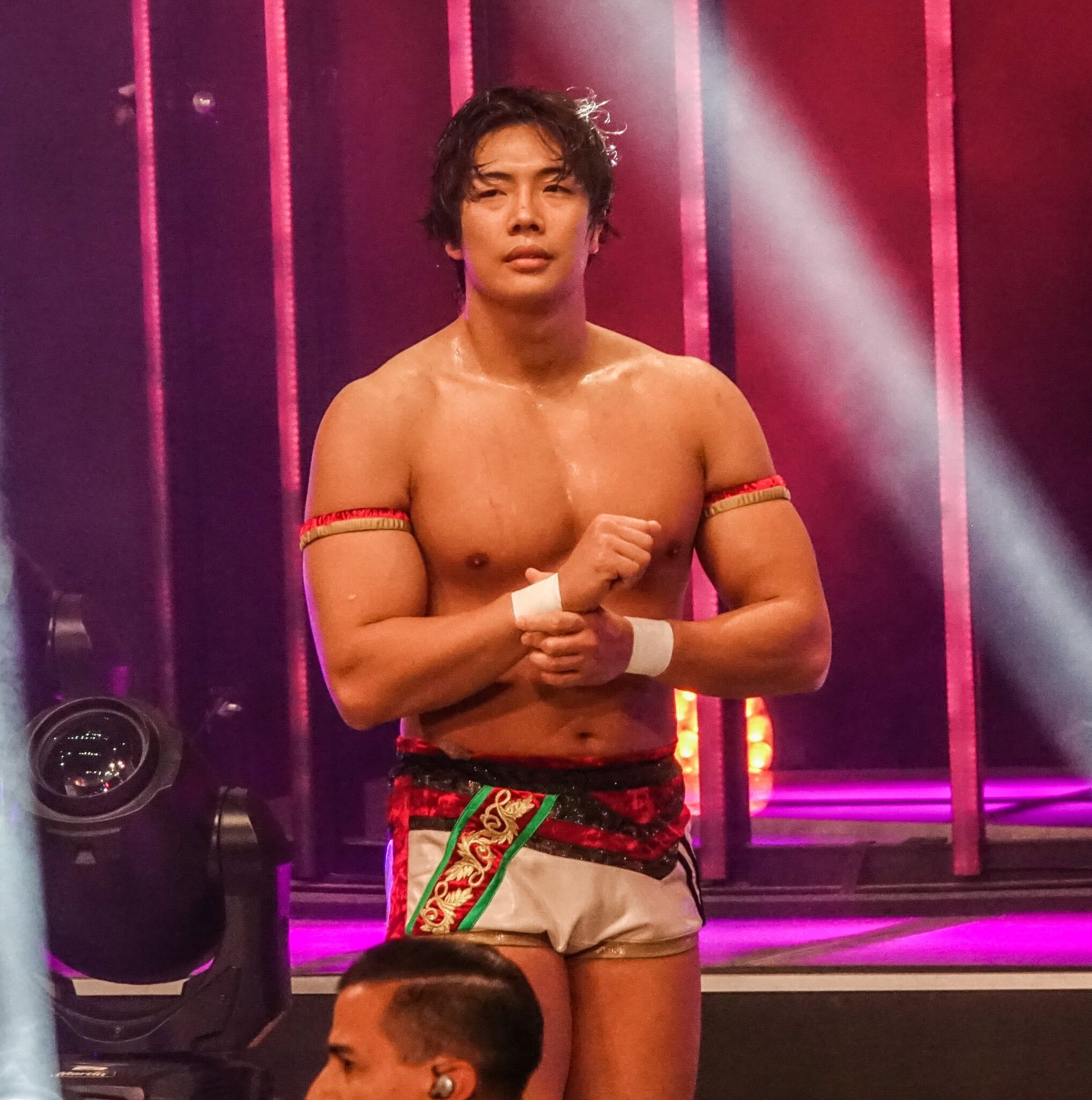 Konosuke Takeshita appears at AEW The House Always Wins