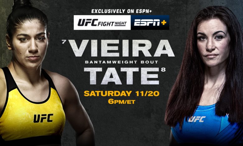 UFC on ESPN+ 56 live results: Miesha Tate vs. Ketlen Vieira