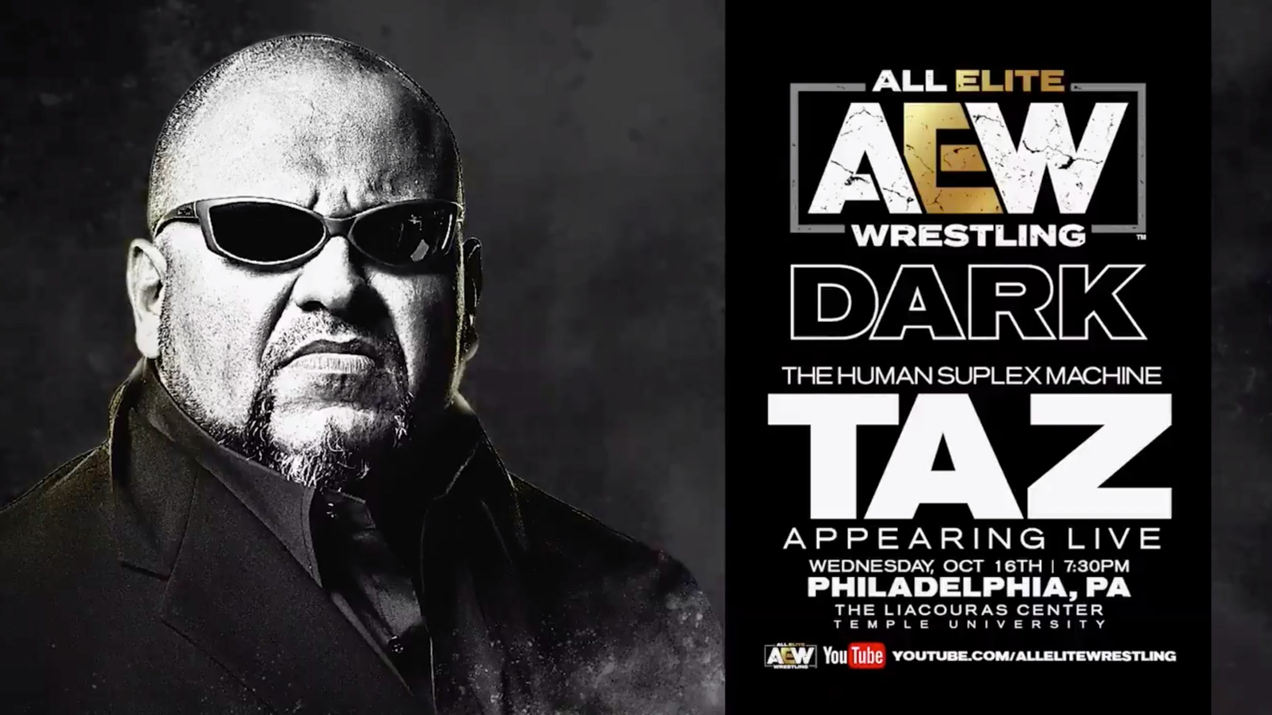 Taz announced as guest broadcaster for AEW Dark in Philadelphia