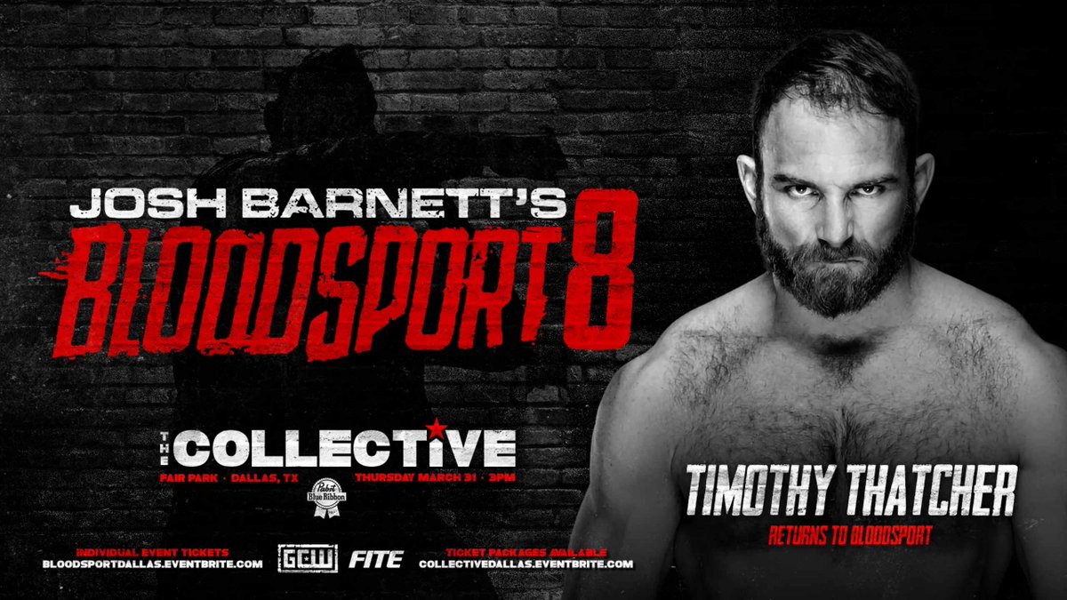 Former NXT wrestler Timothy Thatcher returning to action at Bloodsport