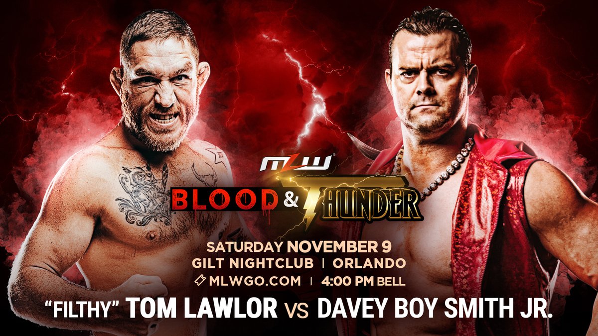 Tom Lawlor vs. Davey Boy Smith Jr. set for MLW Blood & Thunder
