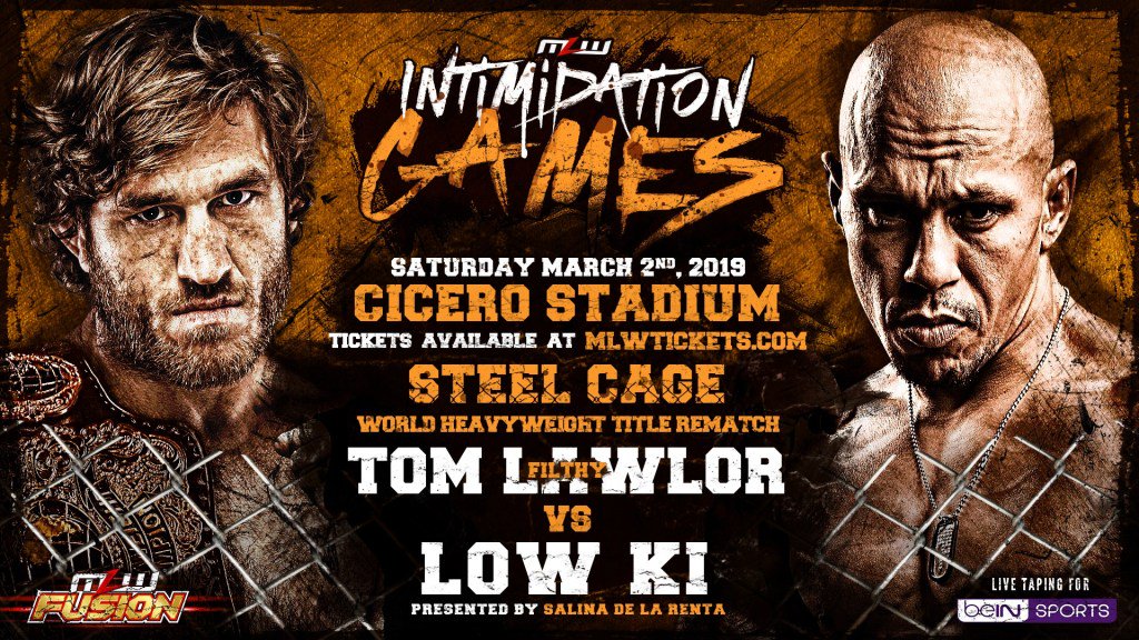 MLW announces Tom Lawlor vs. Low Ki steel cage World title rematch