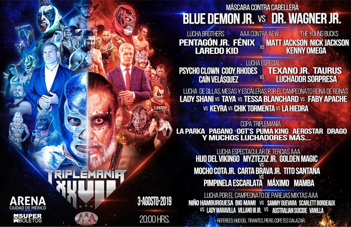 AAA Triplemania XXVII live results: Cain Velasquez debuts