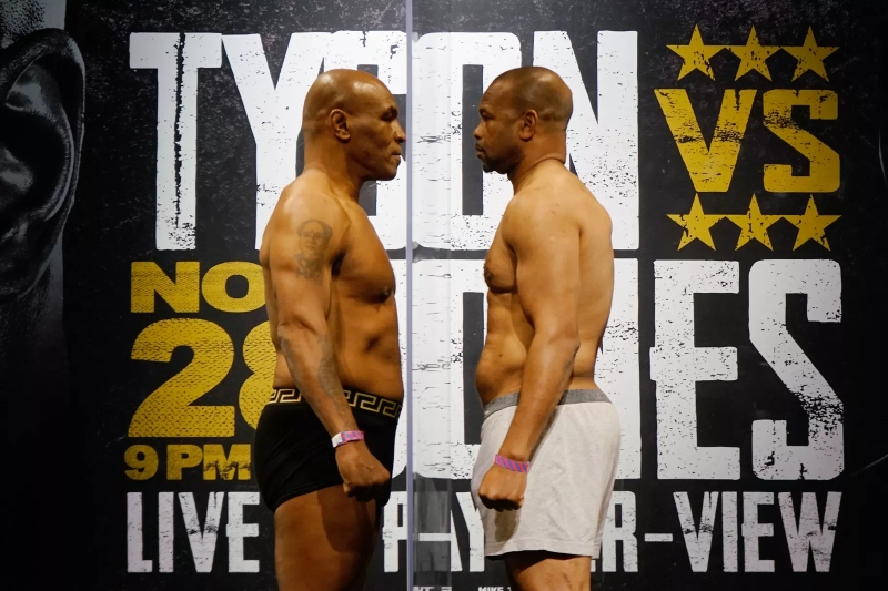 Mike Tyson vs. Roy Jones Jr. boxing exhibition ends in a draw