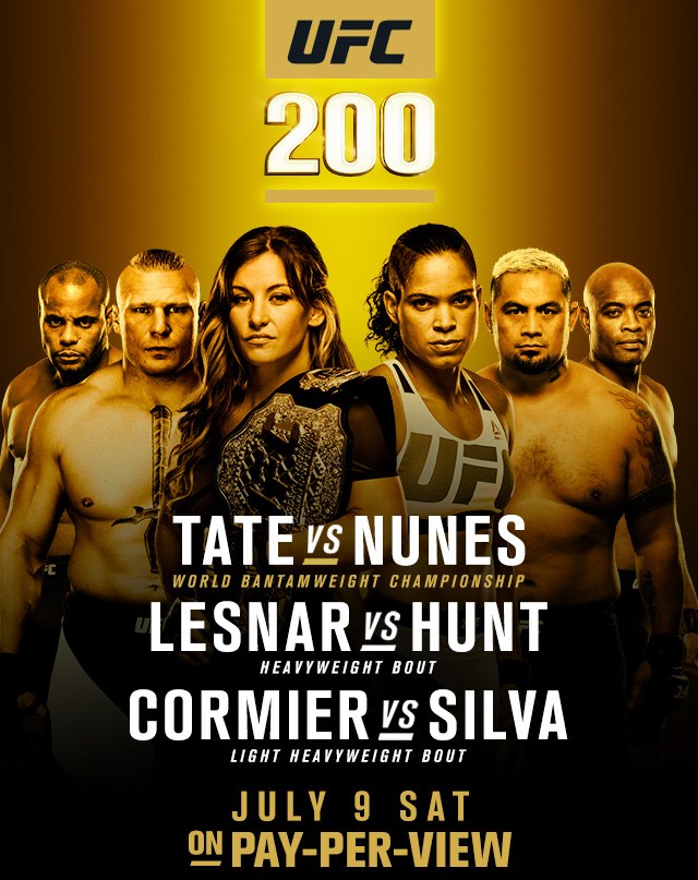 UFC 200 live results: Miesha Tate vs. Amanda Nunes, Brock Lesnar vs. Mark Hunt, Daniel Cormier vs. Anderson Silva