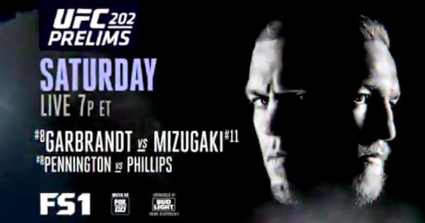 UFC 202 prelims do 1.3 million viewers Saturday on FS1
