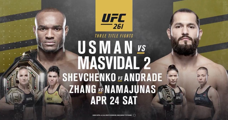 UFC 261 to have full crowd, three title fights