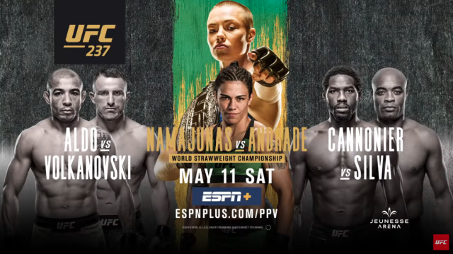 UFC 237 live results: Namajunas vs. Andrade, Anderson Silva in action