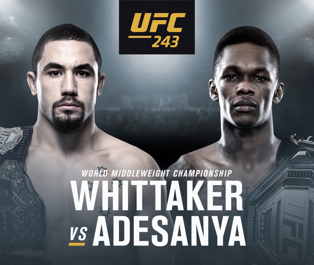 Whittaker vs. Adesanya unification fight set for UFC 243