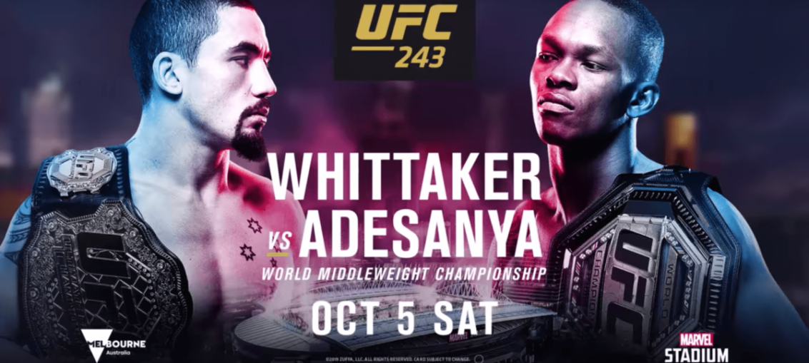 UFC 243 live results: Robert Whittaker vs. Israel Adesanya
