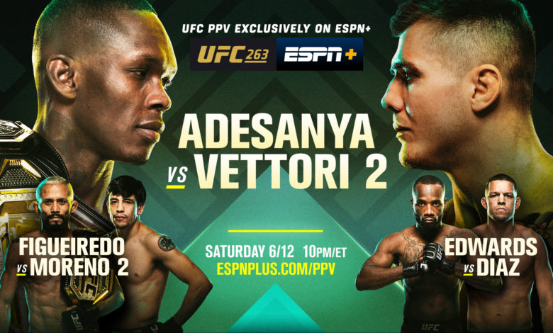 UFC 263 live results: Adesanya vs. Vettori, Diaz vs. Edwards