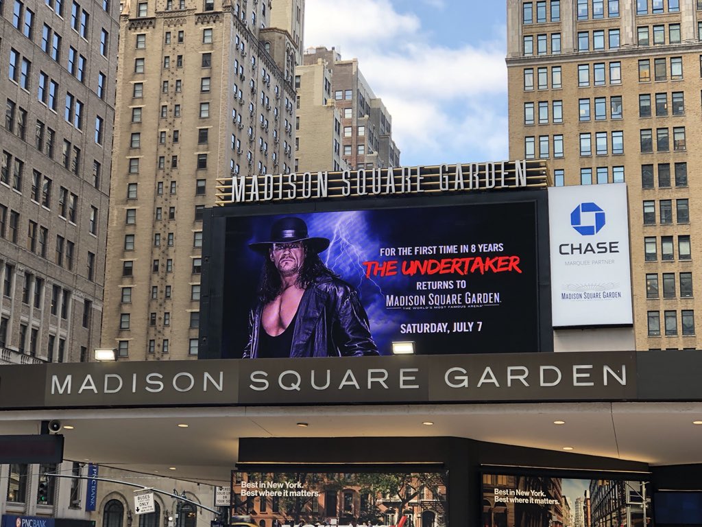 Undertaker set for WWE Madison Square Garden house show
