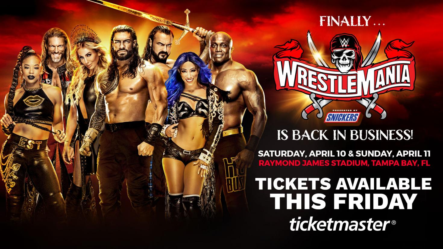 WWE sets capacity, new ticket on-sale date for WrestleMania 37