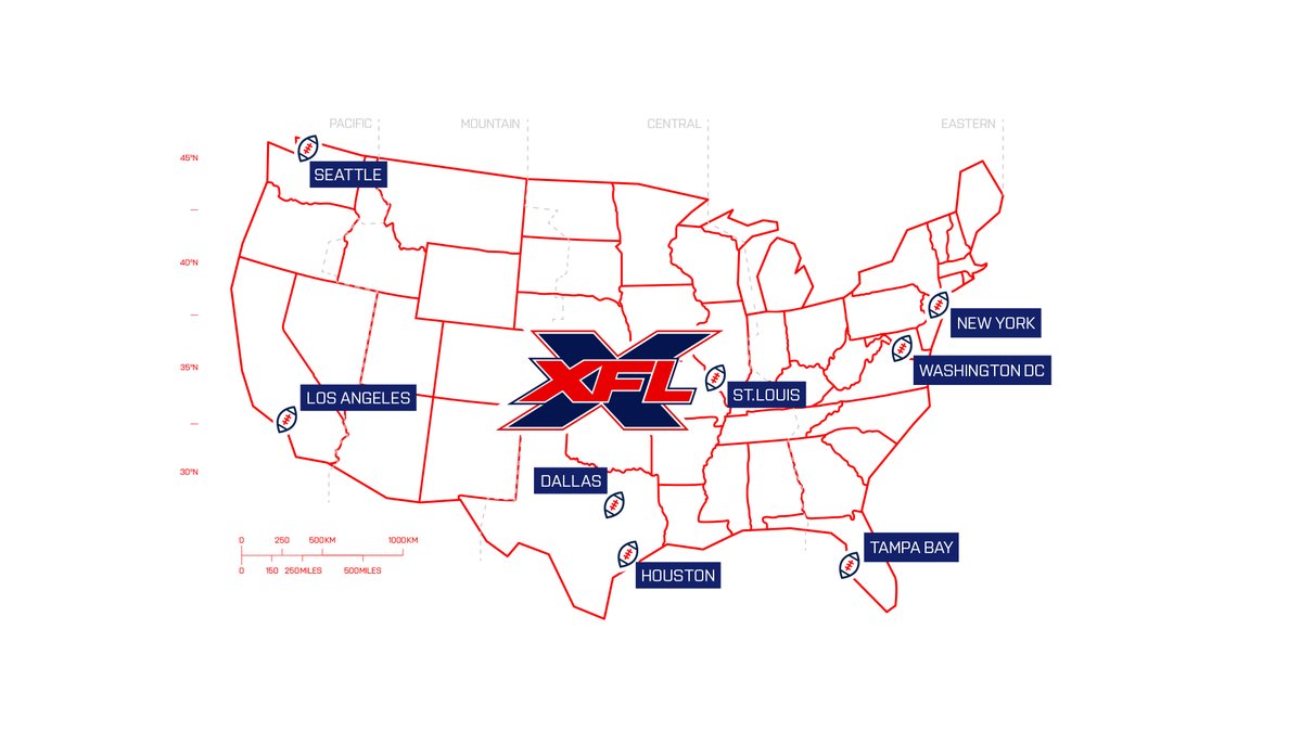 XFL announces start date, team cities and venues
