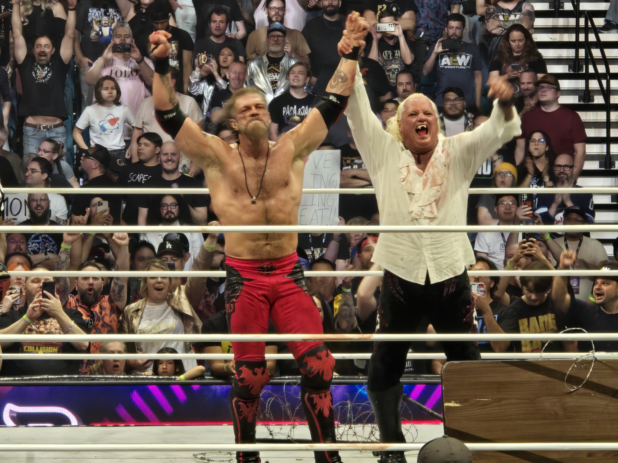 Gangrel aids Adam Copeland in barbed wire cage match at AEW Double or Nothing