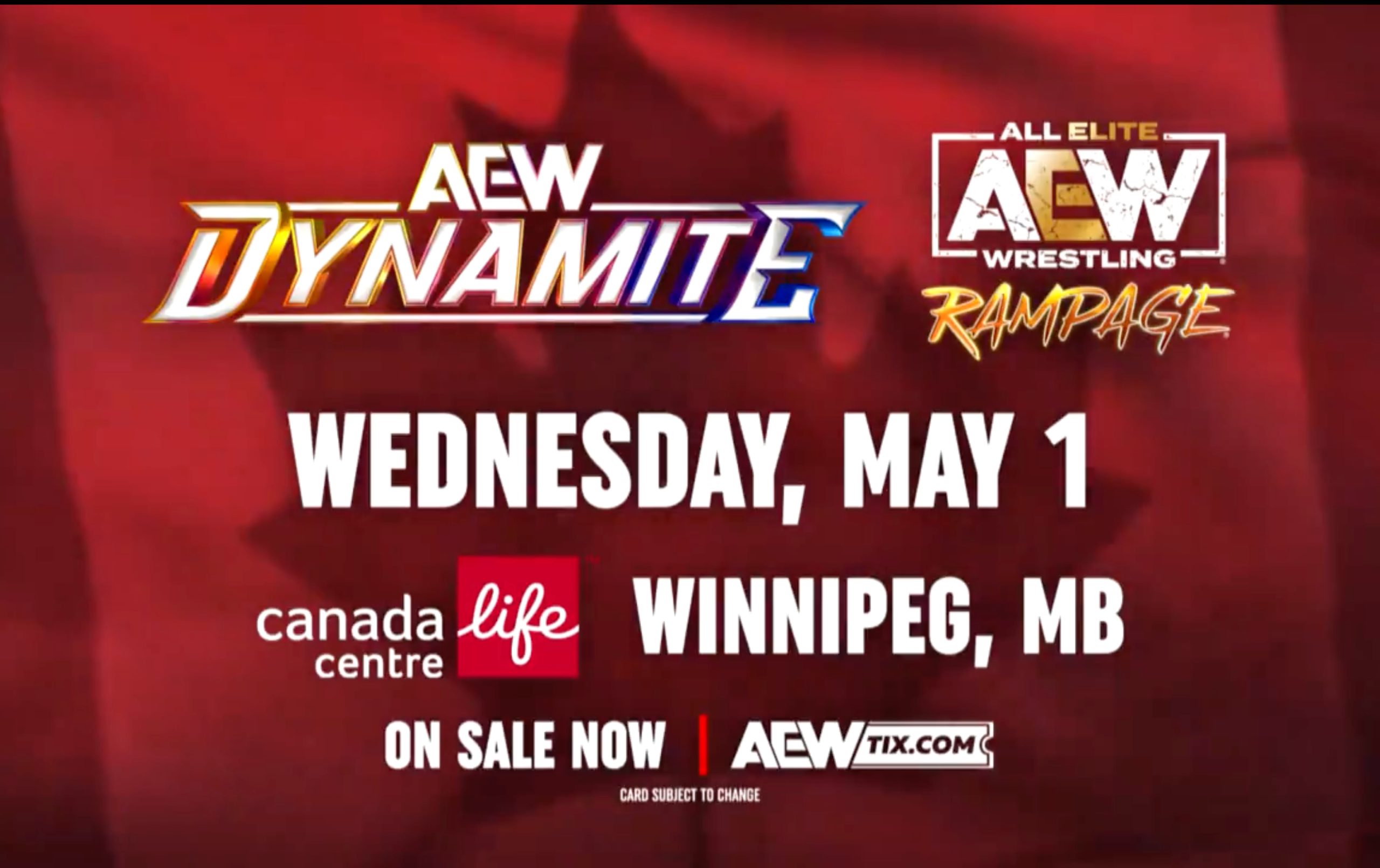 AEW reschedules Winnipeg Dynamite event