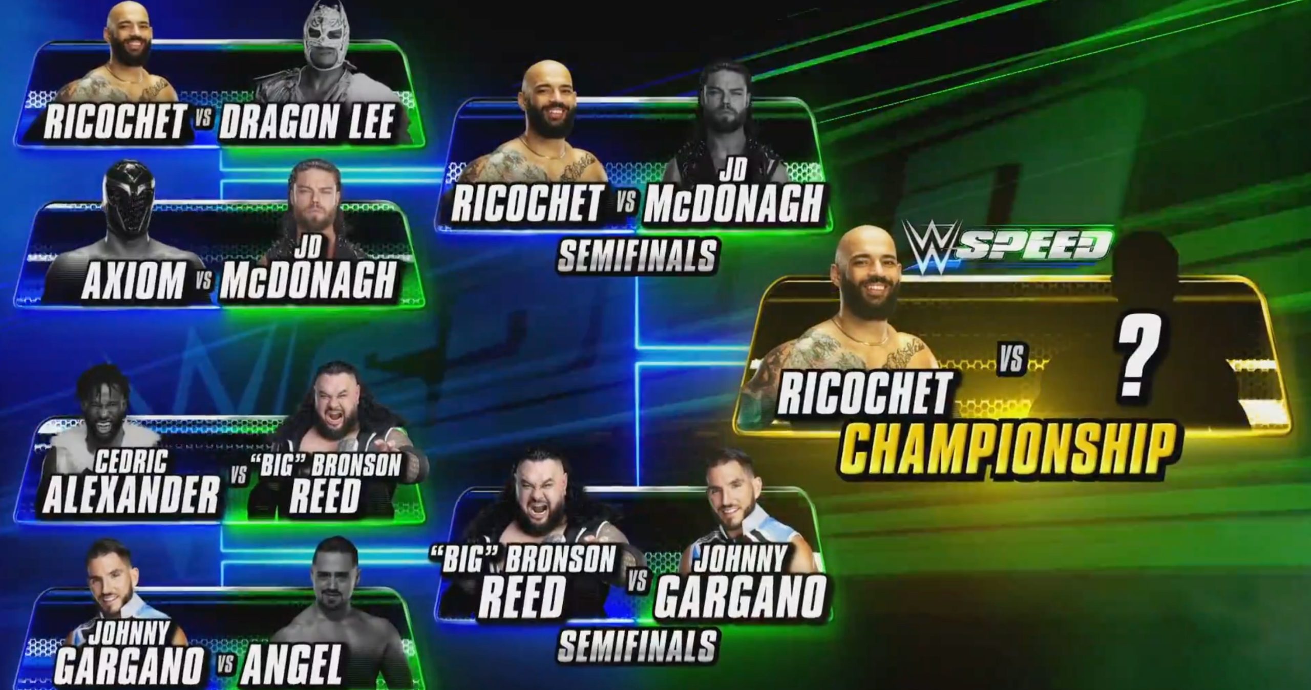 Ricochet advances to WWE Speed title tournament finals