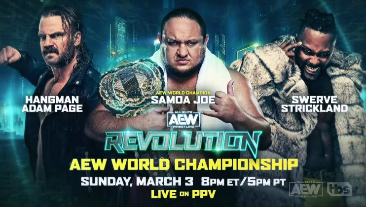 Three-way AEW World Championship match set for Revolution