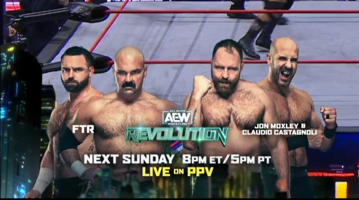 FTR vs. Jon Moxley & Claudio Castagnoli set for AEW Revolution