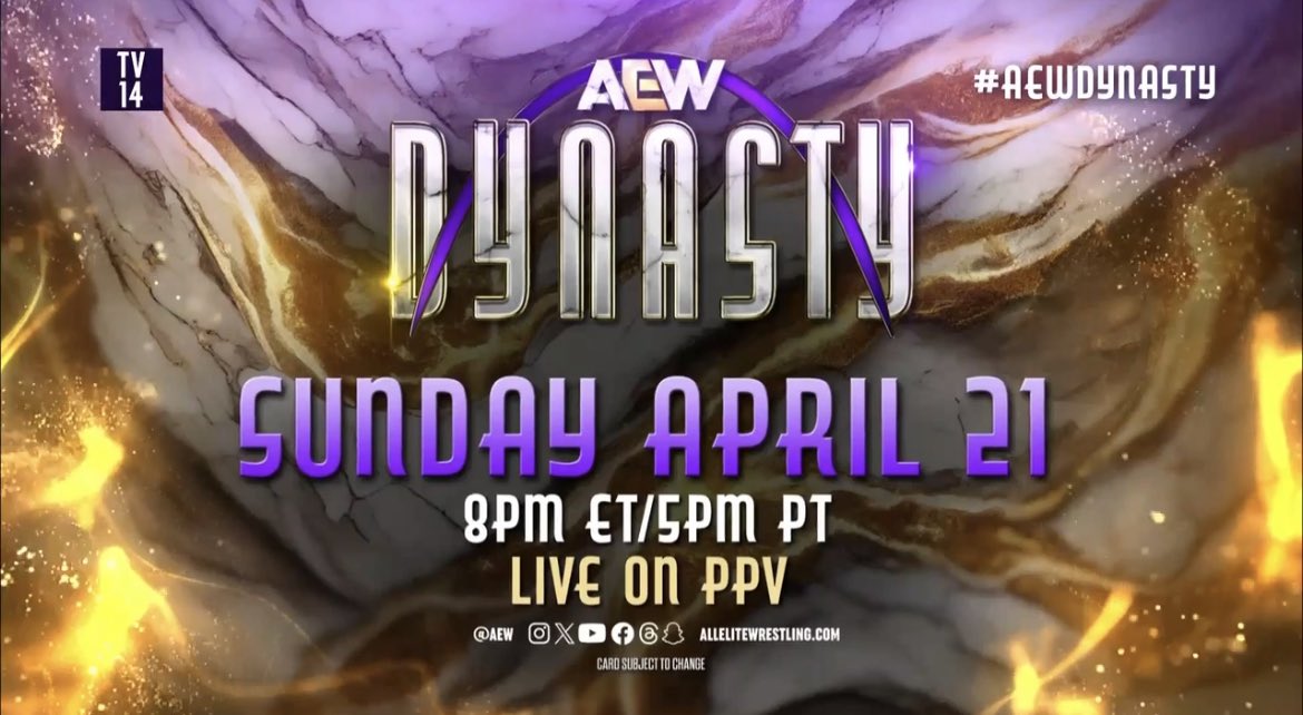 AEW Dynasty pay-per-view announced for April