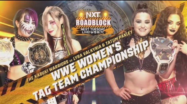 Two title matches, number one contender’s bout set for WWE NXT Roadblock