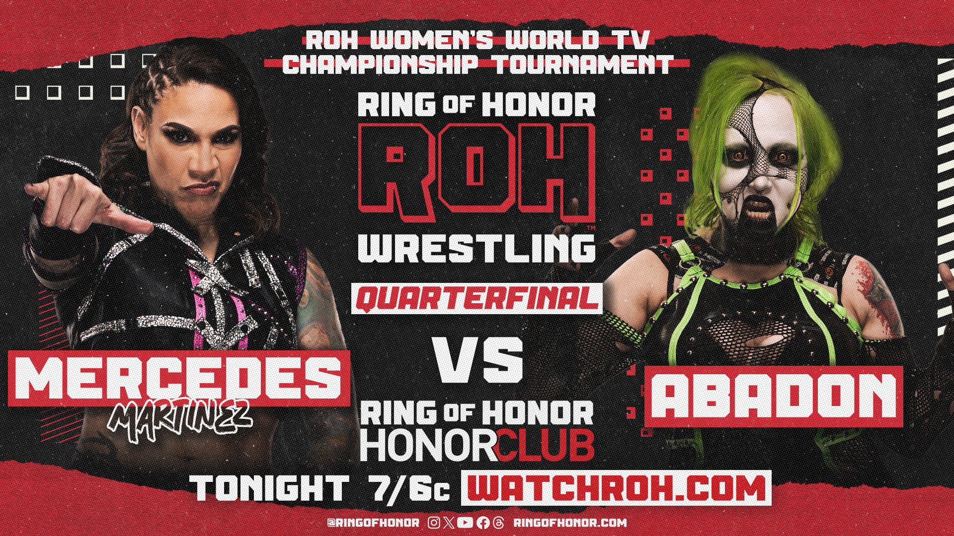 Ring of Honor TV live results: Mercedes Martinez vs. Abadon