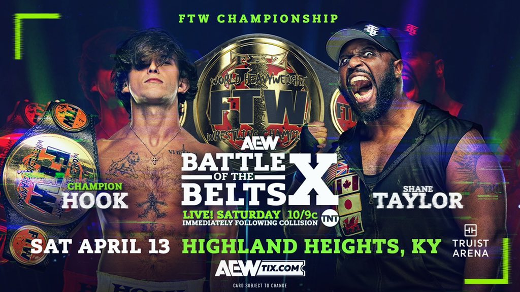 AEW Battle of the Belts X live results: Hook vs. Shane Taylor