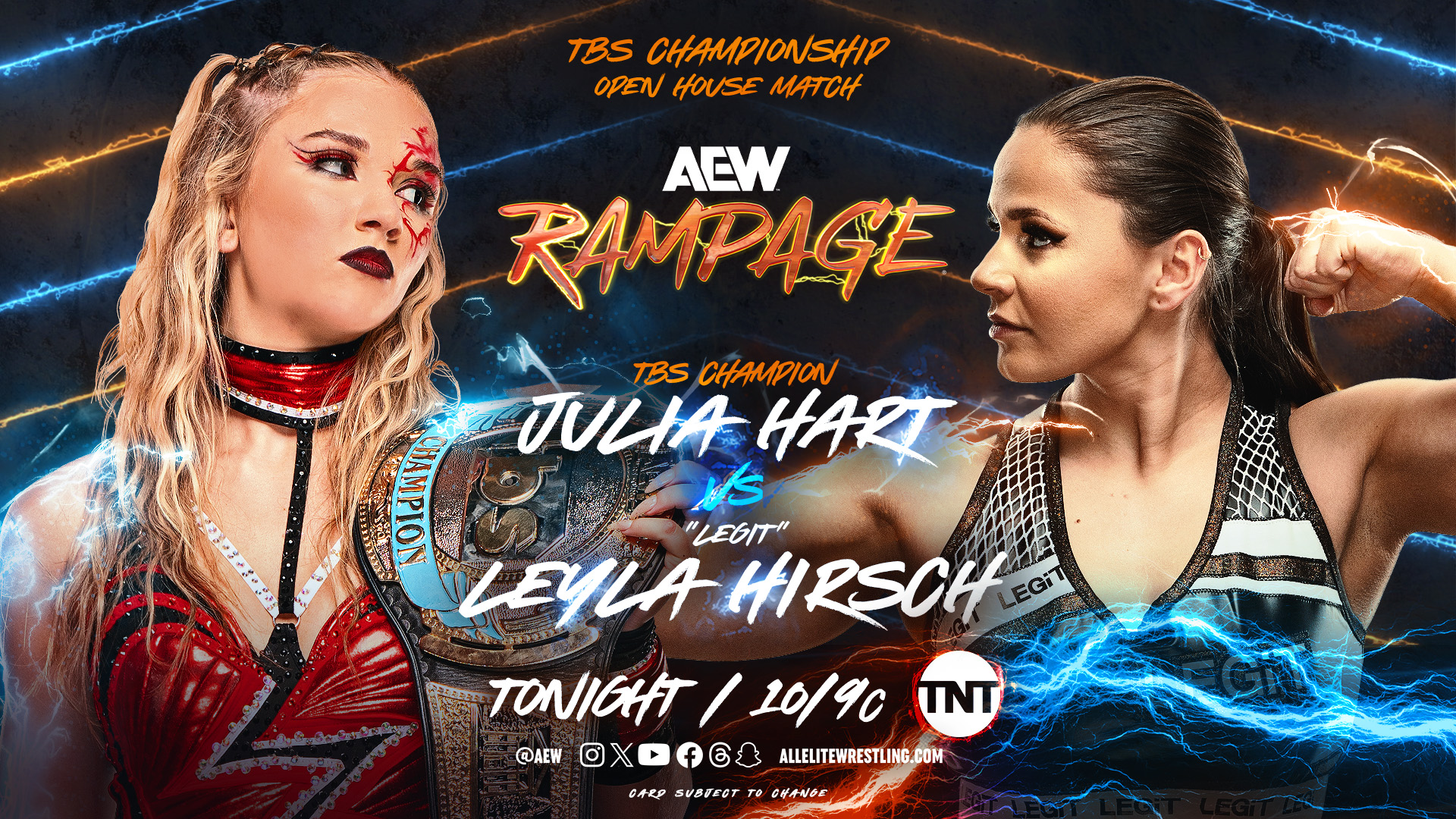 AEW Rampage live results: Julia Hart vs. Leyla Hirsch TBS title match