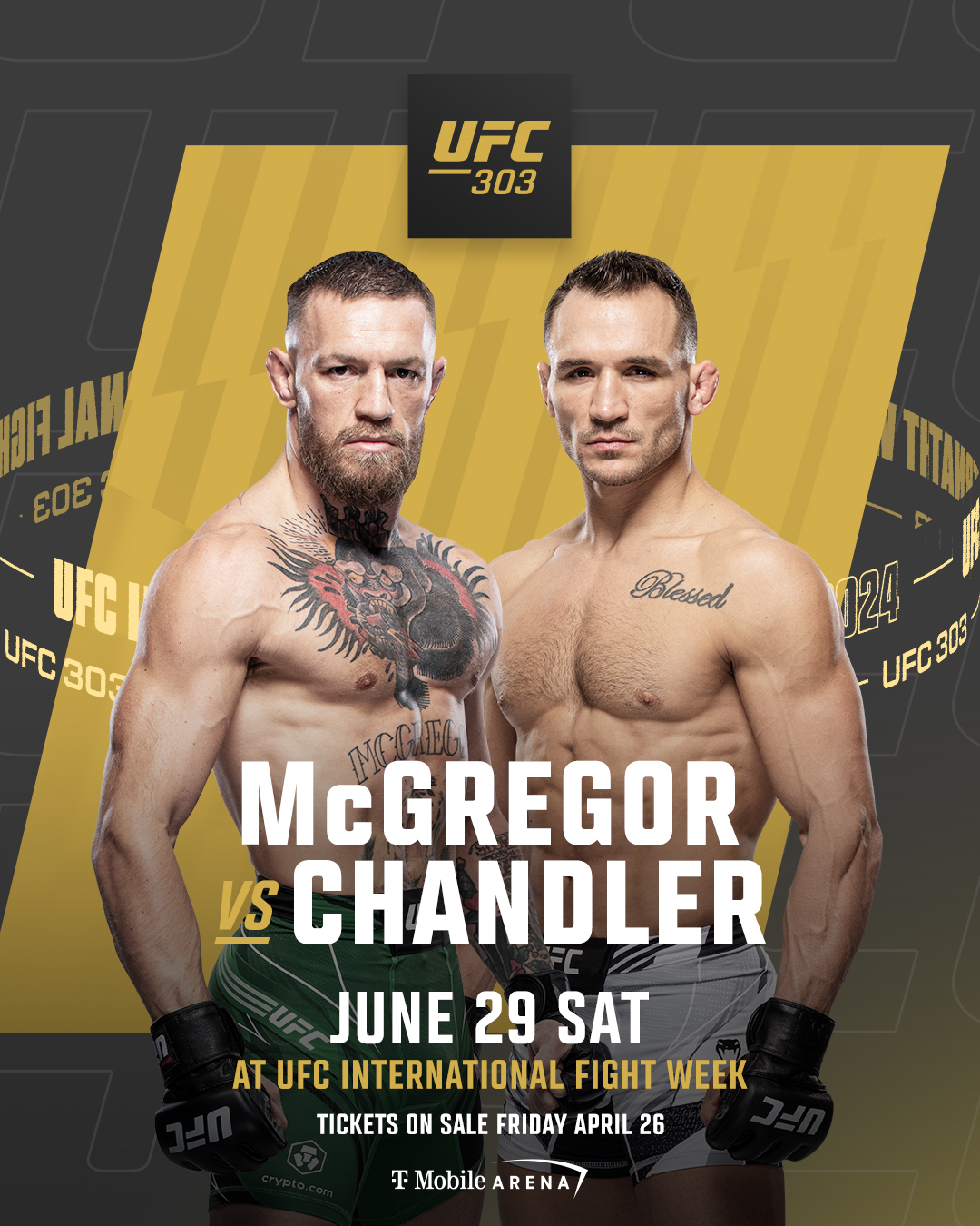 Conor McGregor vs. Michael Chandler official for UFC 303