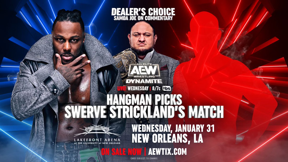 Samoa Joe to commentate Swerve Strickland’s AEW Dynamite match