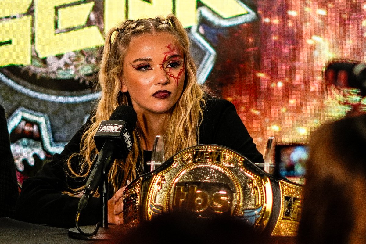 Julia Hart AEW press conference