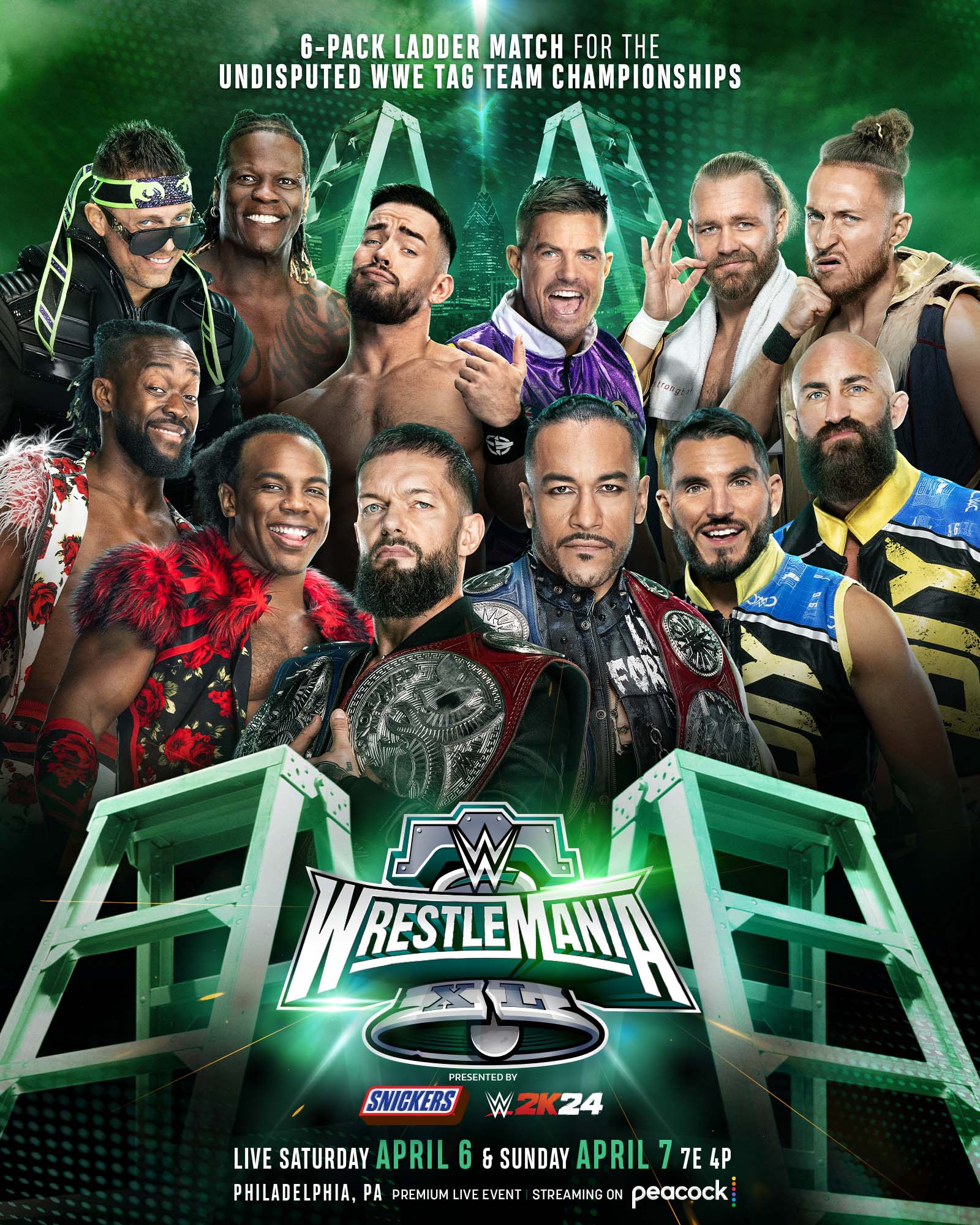 Full lineup set for WWE WrestleMania 40 Tag Team title ladder match