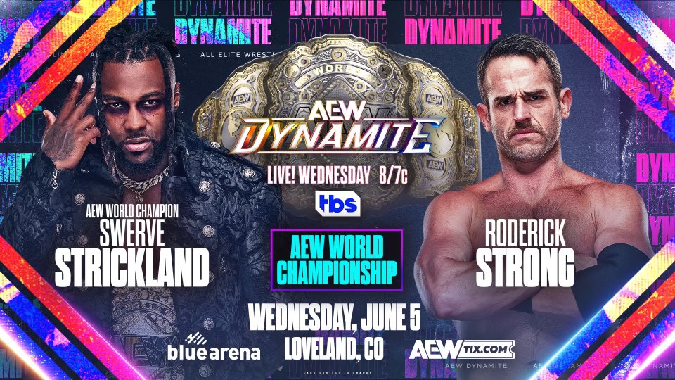 Swerve Strickland vs. Roderick Strong World title match added to AEW Dynamite