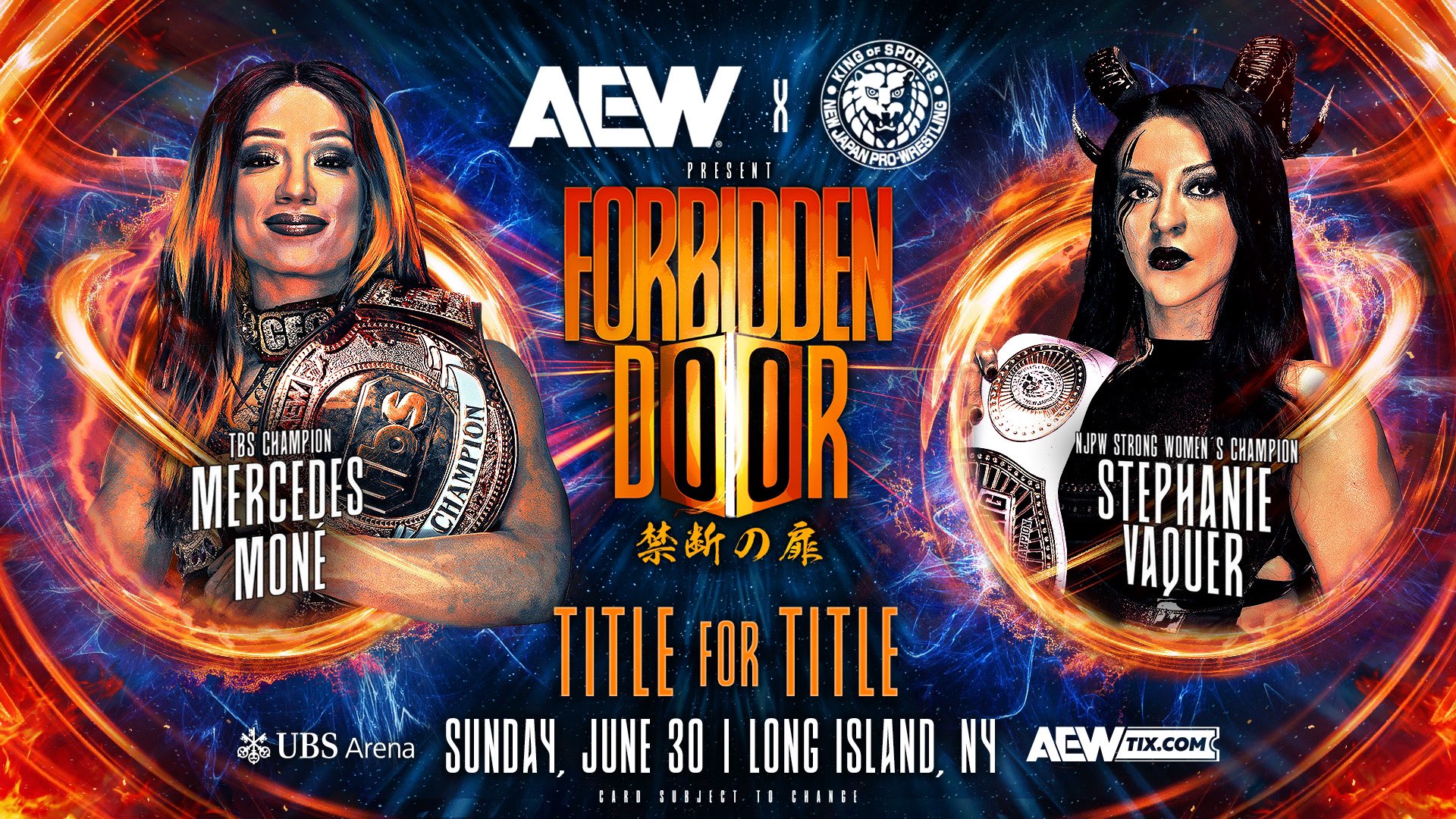Mercedes Mone vs. Stephanie Vaquer double title match set for AEW x NJPW Forbidden Door