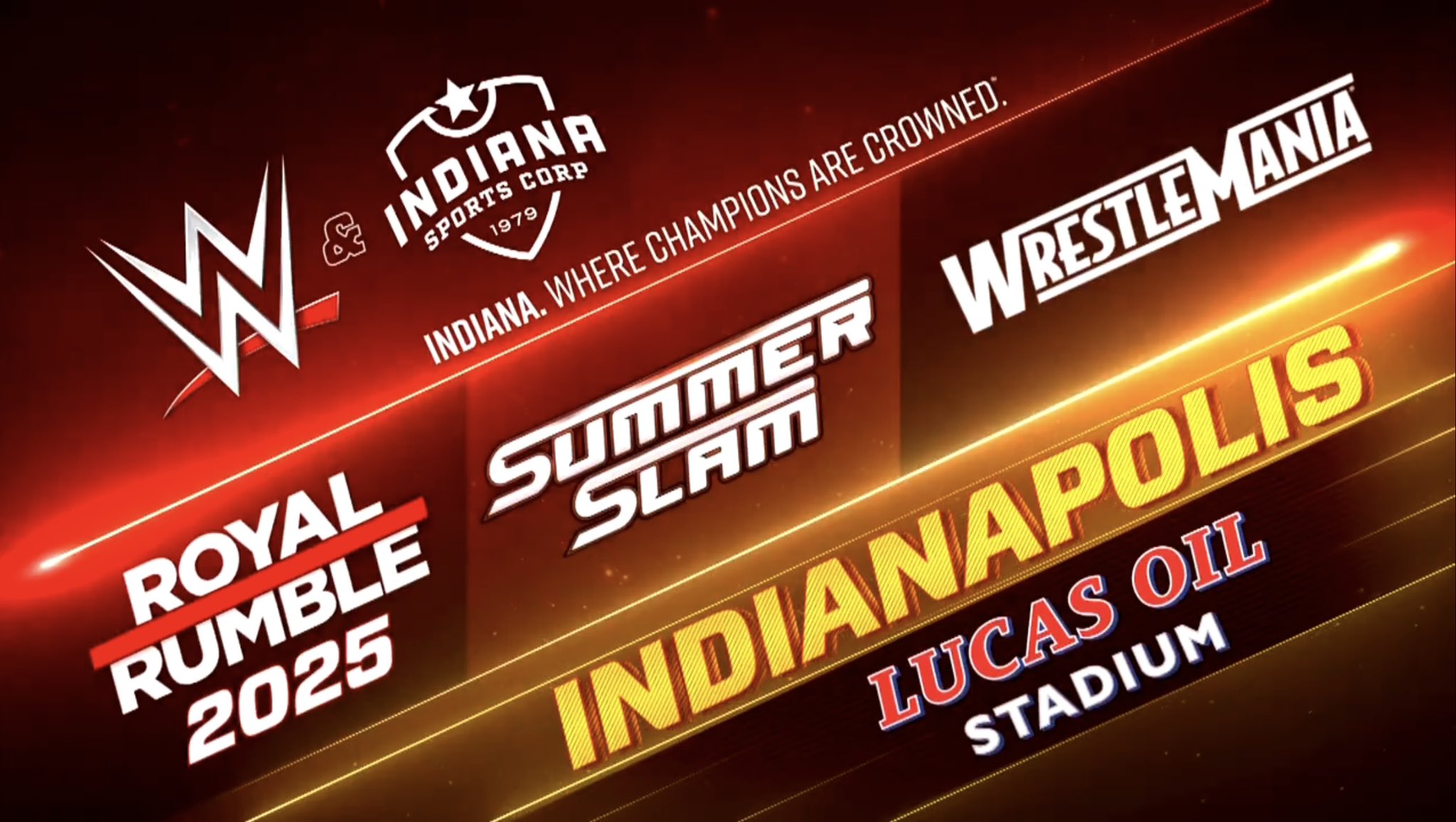 WWE announces deal to bring WrestleMania, Royal Rumble, SummerSlam to Indianapolis