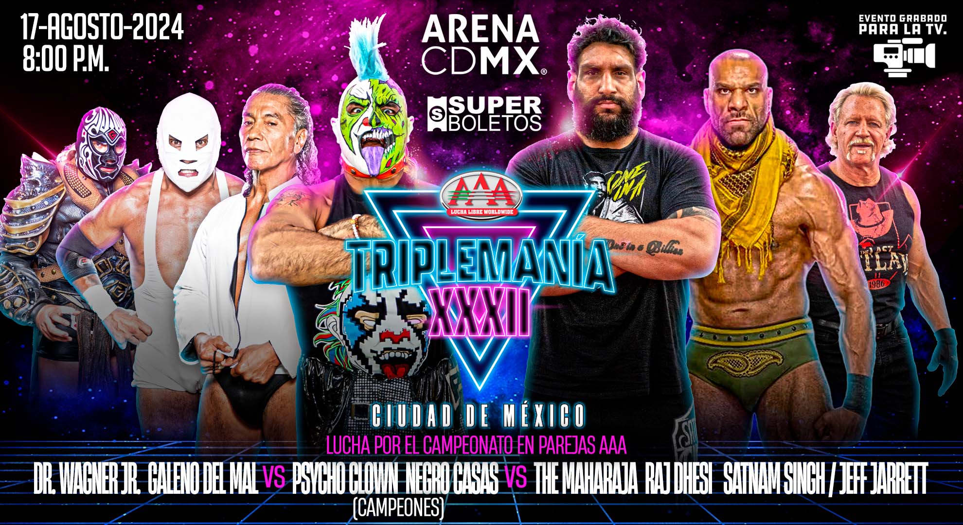 Jinder Mahal & Satnam Singh challenging for AAA tag titles at Triplemania event