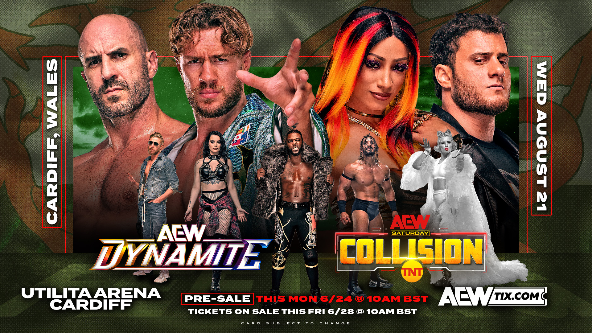 AEW Dynamite & Collision heading to Wales for All In go-home shows