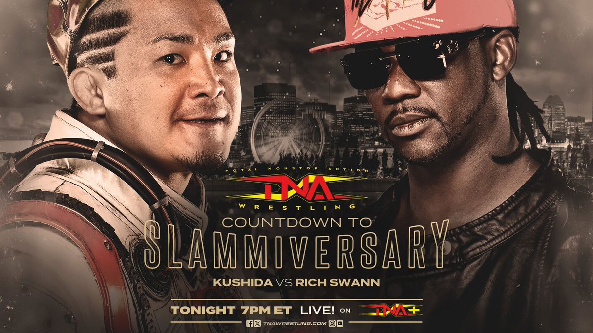 Jonathan Gresham off TNA Slammiversary, KUSHIDA vs. Rich Swann announced