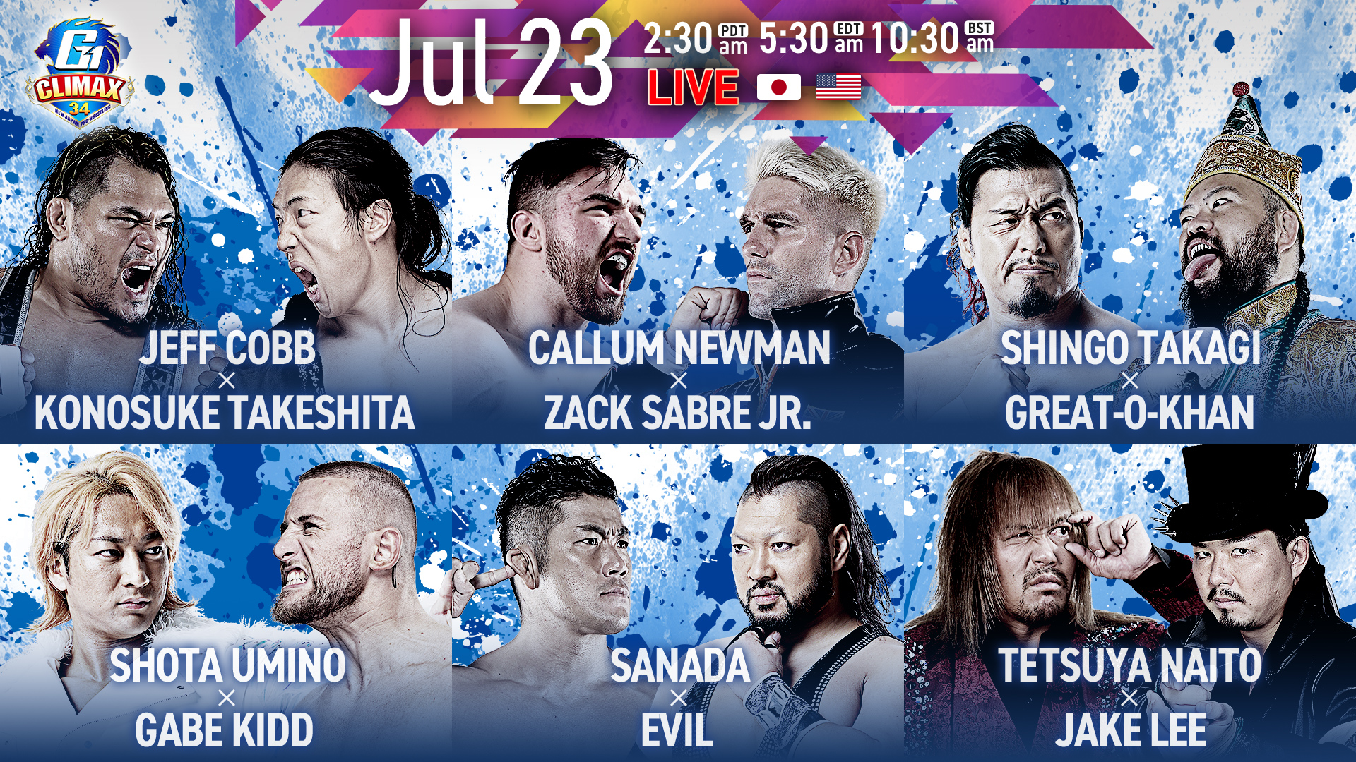 NJPW G1 Climax 34 night three results: Naito vs. Lee