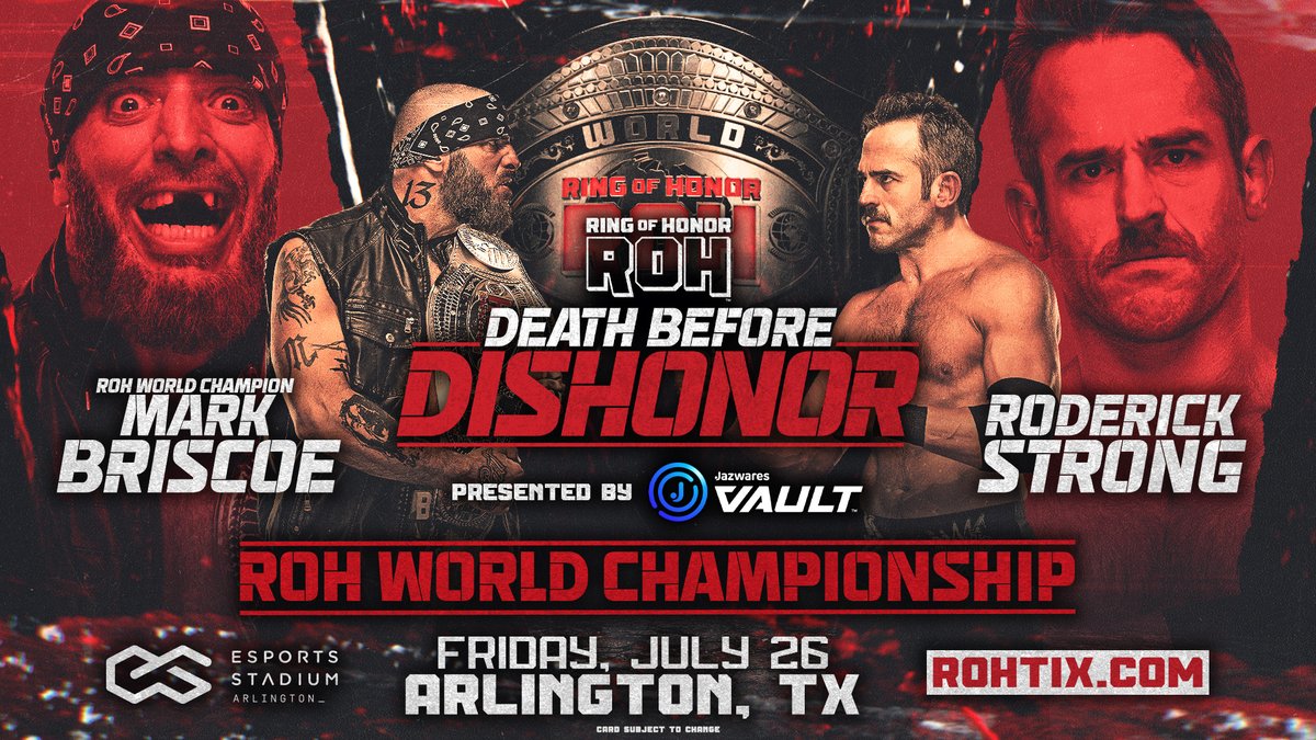 ROH Death Before Dishonor live results: Mark Briscoe vs. Roderick Strong title match