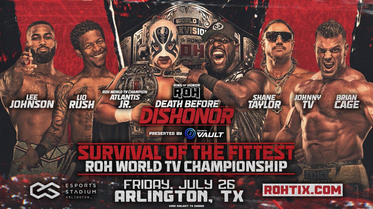 Survival of the Fittest TV title match announced for ROH Death Before Dishonor