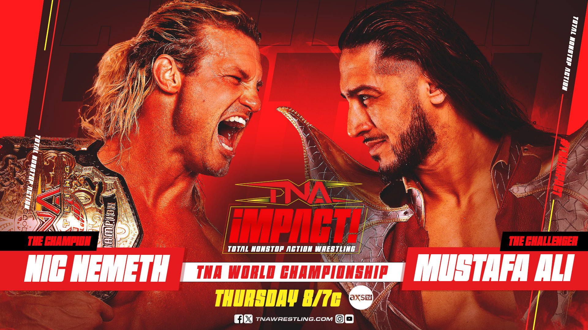 Nic Nemeth vs. Mustafa Ali World title match booked for next TNA Impact