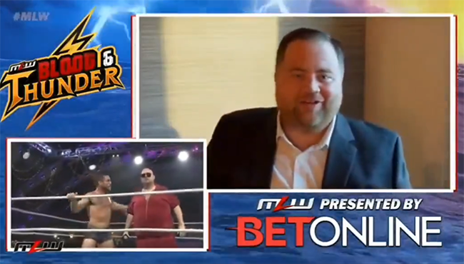 Paul Walter Hauser issues MMA cage match challenge to Tom Lawlor at MLW Blood & Thunder
