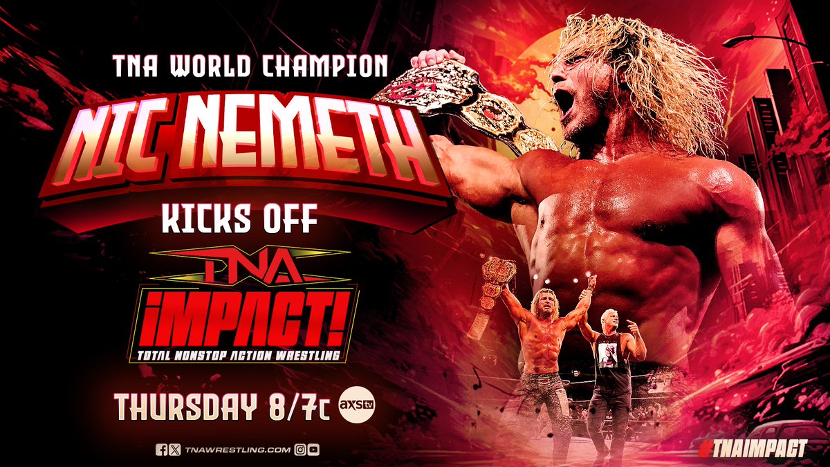 New champion Nic Nemeth to kick off TNA Impact this week