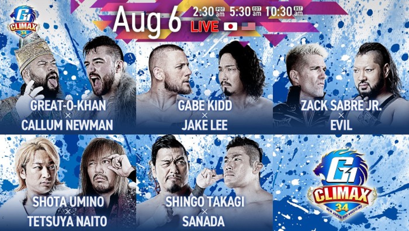 NJPW G1 Climax 34 night 11 live results: Shingo vs. SANADA
