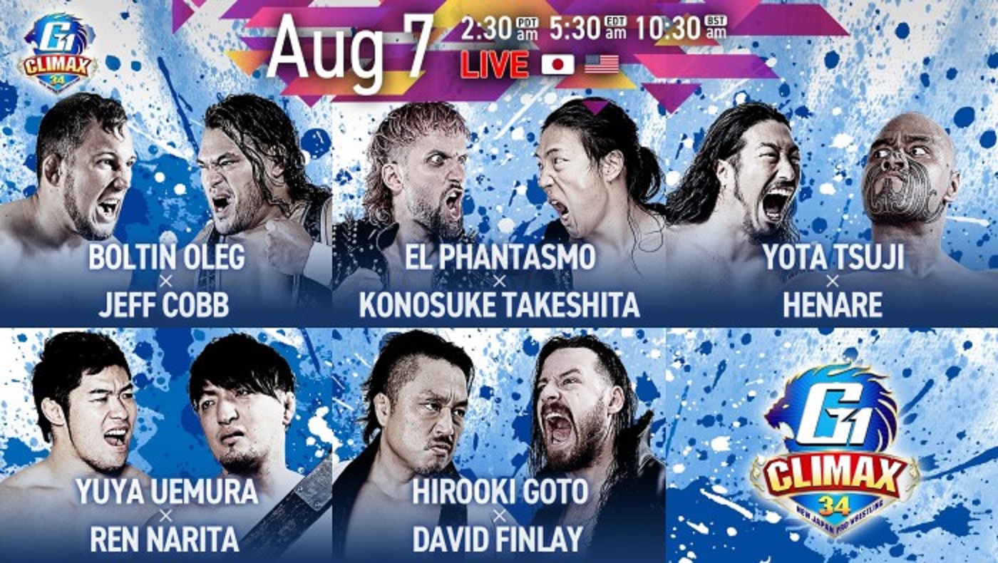 NJPW G1 Climax 34 night 12 live results: Goto vs. Finlay
